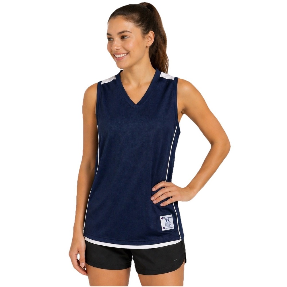 Champion Performance Reversible Tank Top Jersey Women's XS Navy White NEW